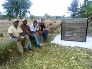 Mosquito trappers: From left: James Nyarobi (University of Glasgow/NM-AIST), Amos Mlwale (IFAKARA Health Institute), Rigobert Tarimo (NM-AIST), Felician Meza (IFAKARA Health Institute), Will de Glanville (University of Glasgow).